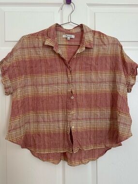 Madewell Plaid Short-Sleeve Button Down